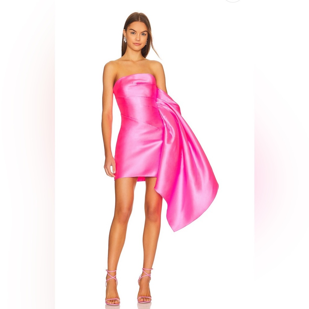 Solace London Elia Mini Dress in Hot Pink xs/s